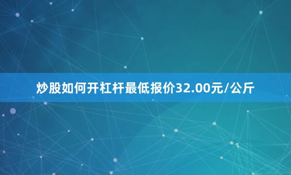 炒股如何开杠杆最低报价32.00元/公斤